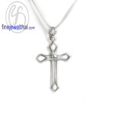 จี้เพชร จี้ทองคำขาว จี้เพชรแท้ จี้ไม้กางเขน- P1202DWG